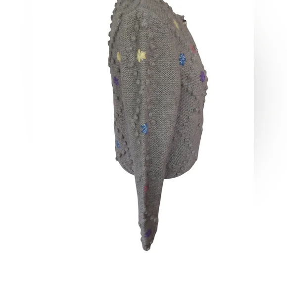 Orvis 100% Shetland wool Cardigan floral design - Picture 2 of 10